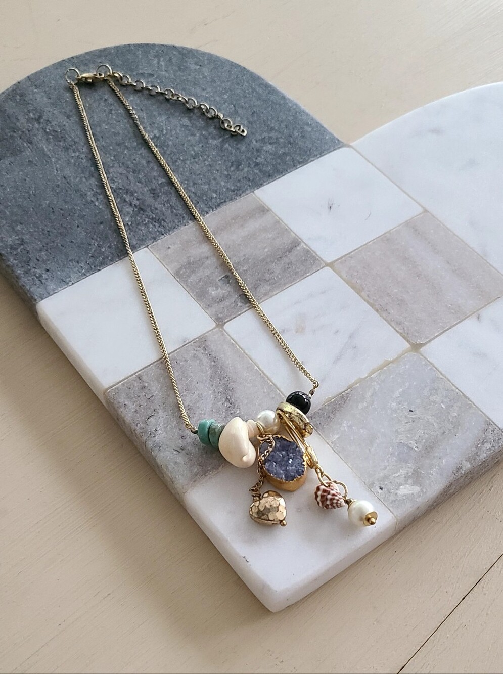 Gold Beachy Pendant Necklace